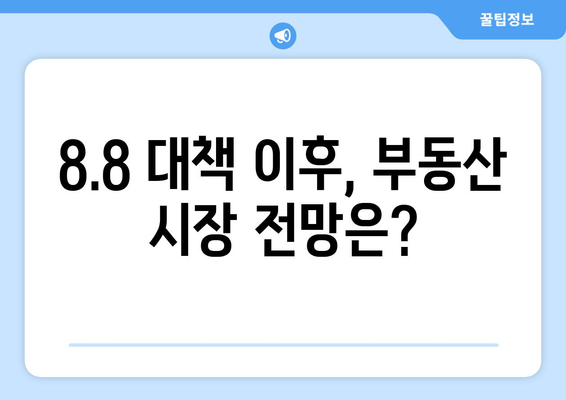 8.8 부동산 대책 완벽 분석| 2024년 8월 부동산 정책의 모든 것 | 부동산 시장 전망, 주택 매매, 투자 전략