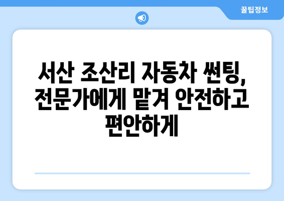 서산시 조산리 자동차 썬팅 잘하는 곳 추천 | 꼼꼼한 시공, 합리적인 가격, 후기 확인