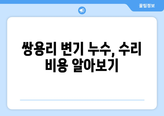 강원도 영월군 쌍용리 변기 누수 해결 가이드| 원인 분석부터 전문 업체 추천까지 | 변기 수리, 누수 탐지, 배관 공사