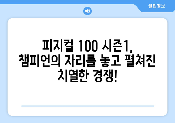 피지컬 100 시즌1, 챔피언을 향한 뜨거운 열정! 출연진 총정리 | 피지컬 100, 출연자, 시즌1, 넷플릭스