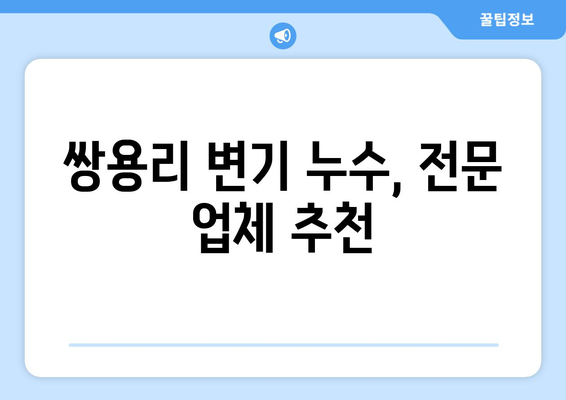 강원도 영월군 쌍용리 변기 누수 해결 가이드| 원인 분석부터 전문 업체 추천까지 | 변기 수리, 누수 탐지, 배관 공사