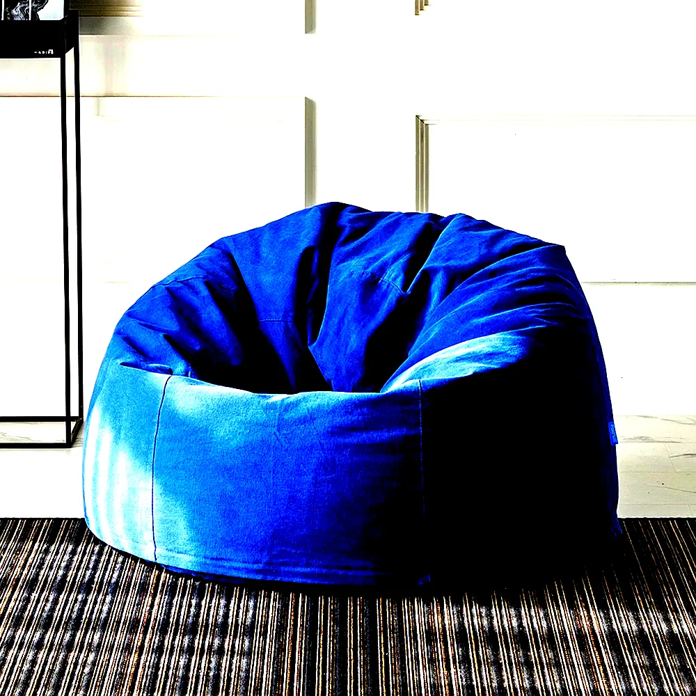 폴리몰리 904C 코튼 1인용 빈백 소파 순면 수유 의자, 클래식 오렌지 (메시속커버) 이미지 4