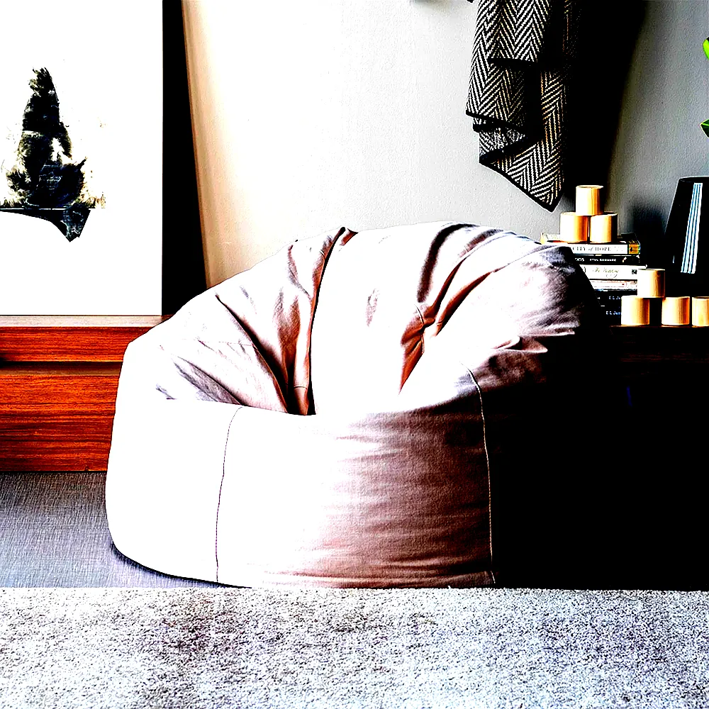 폴리몰리 904C 코튼 1인용 빈백 소파 순면 수유 의자, 클래식 오렌지 (메시속커버) 이미지 3