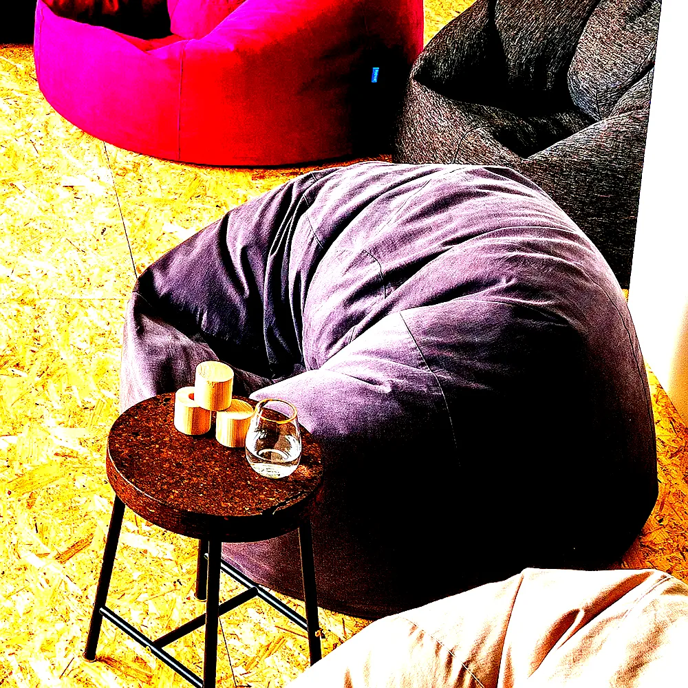 폴리몰리 904C 코튼 1인용 빈백 소파 순면 수유 의자, 클래식 오렌지 (메시속커버) 이미지 6