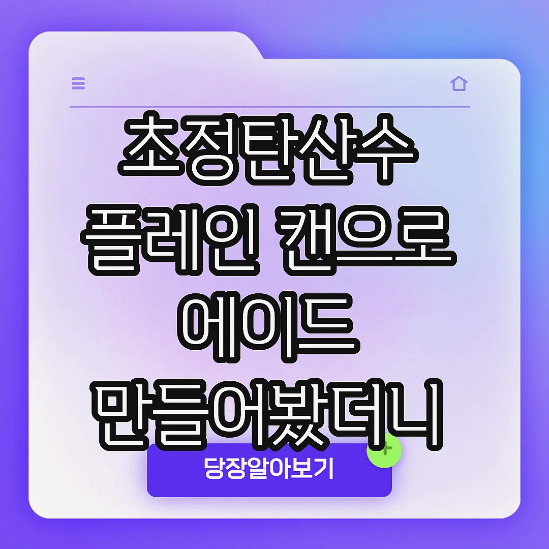 초정탄산수 플레인 캔으로 에이드 만들어봤더니 이렇게 됩니다 썸네일